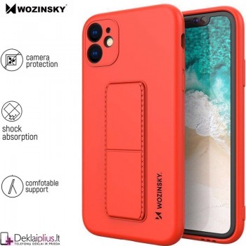 Wozinsky 4in1 švelnaus silikono dėklas - raudonas (telefonui Apple Iphone 13)